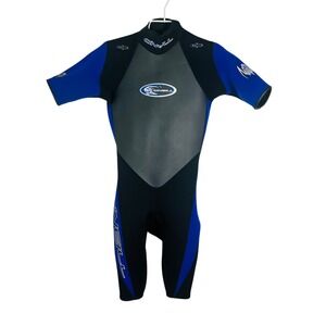 Vintage O'Neill XS4D Shorty Wetsuit Small Scuba Ocean‎ Swim Blue Gray Style 7294